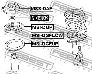 Опора амортизатора FEBEST MSS-DAF - Фото 1