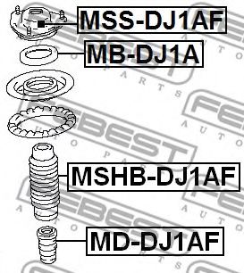 Опора амортизатора FEBEST MSS-DJ1AF - Фото 1