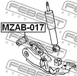 Сайлентблок рычага FEBEST MZAB-017 - Фото 1