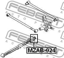 Сайлентблок рычага FEBEST MZAB-024 - Фото 1