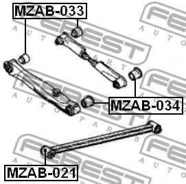 Сайлентблок рычага FEBEST MZAB-034 - Фото 1