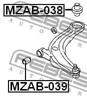 Сайлентблок рычага FEBEST MZAB-039 - Фото 1
