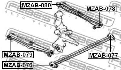 Сайлентблок рычага FEBEST MZAB-080 - Фото 1