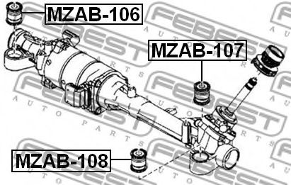 Сайлентблок рулевого механизма FEBEST MZAB-106 - Фото 1