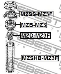 Амортизатор FEBEST MZD-MZ3F - Фото 1