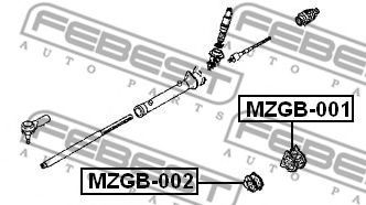 Сайлентблок рулевого механизма FEBEST MZGB-002 - Фото 1