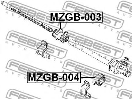 Сайлентблок рулевого механизма FEBEST MZGB-004 - Фото 1