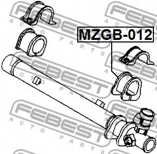 Сайлентблок рулевого механизма FEBEST MZGB-012 - Фото 1