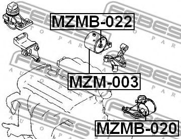 Подушка двигателя FEBEST MZM-003 - Фото 1