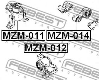 Подушка двигателя FEBEST MZM-014 - Фото 1