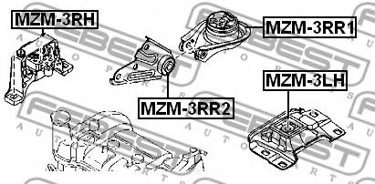 Подушка двигателя FEBEST MZM-3RR1 - Фото 1