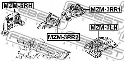 Подушка двигателя FEBEST MZM-5RH - Фото 1
