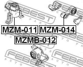 Подушка двигателя FEBEST MZMB-012 - Фото 1