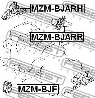Подушка двигателя FEBEST MZM-BJARR - Фото 1