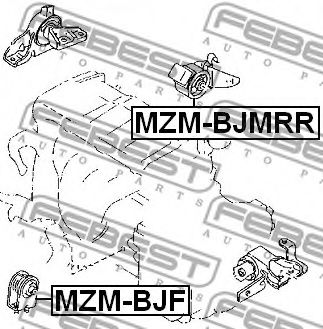 Подушка двигателя FEBEST MZM-BJMRR - Фото 1