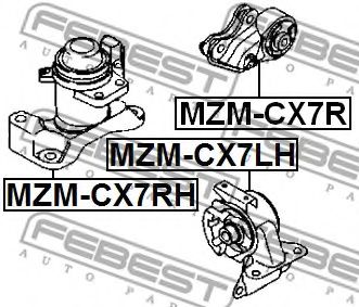 Подушка двигателя FEBEST MZM-CX7LH - Фото 1