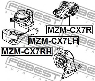 Подушка двигателя FEBEST MZM-CX7RH - Фото 1