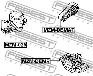 Подушка двигателя FEBEST MZM-DEMR - Фото 1