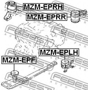 Подушка двигателя FEBEST MZM-EPF - Фото 1
