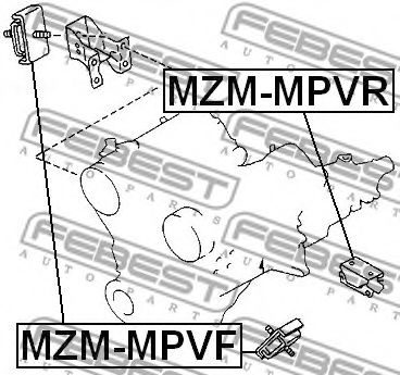 Подушка двигателя FEBEST MZM-MPVR - Фото 1