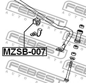 Опора, стабилизатор FEBEST MZSB-007 - Фото 1