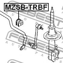 Опора, стабілізатор FEBEST MZSB-TRBF - Фото 1