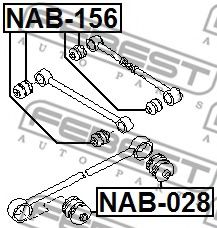 Сайлентблок важеля FEBEST NAB-156 - Фото 1