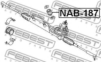 Сайлентблок рулевого механизма FEBEST NAB-187 - Фото 1