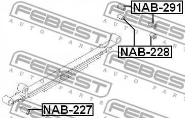 Втулка, листова ресора FEBEST NAB-291 - Фото 1