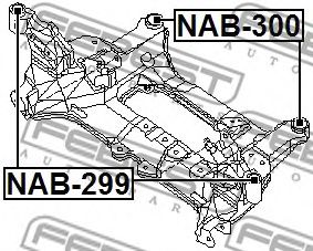 Втулка, балка моста FEBEST NAB-300 - Фото 1