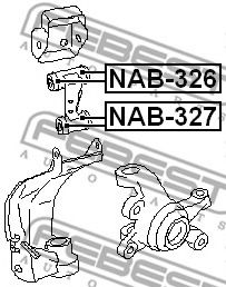 Сайлентблок важеля FEBEST NAB-326 - Фото 1