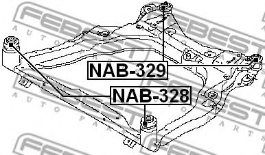 Втулка, балка моста FEBEST NAB-328 - Фото 1