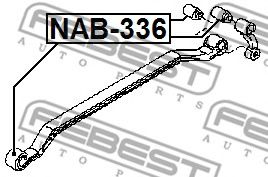 Втулка, листова ресора FEBEST NAB-336 - Фото 1