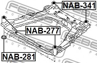 Втулка, балка моста FEBEST NAB-341 - Фото 1