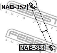 Втулка, амортизатор FEBEST NAB-351 - Фото 1