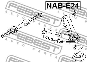 Сайлентблок рычага FEBEST NAB-E24 - Фото 1