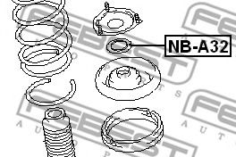 Подшипник качения, опора стойки амортизатора FEBEST NB-A32 - Фото 1
