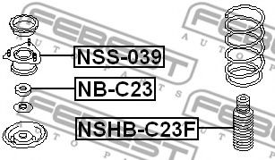 Подшипник качения, опора стойки амортизатора FEBEST NB-C23 - Фото 1