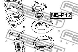 Подшипник качения, опора стойки амортизатора FEBEST NB-P12 - Фото 1