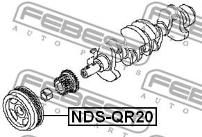 Шкив коленвала FEBEST NDS-QR20 - Фото 1
