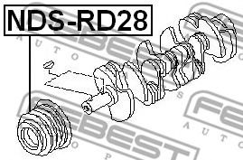 Шкив коленвала FEBEST NDS-RD28 - Фото 1