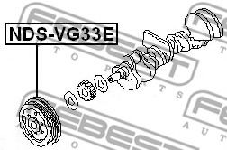Шкив коленвала FEBEST NDS-VG33E - Фото 1