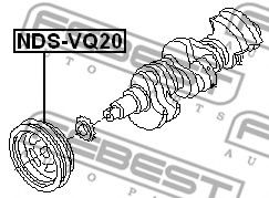Шкив коленвала FEBEST NDS-VQ20 - Фото 1