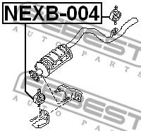 Монтажный комплект, система выпуска FEBEST NEXB-004 - Фото 1