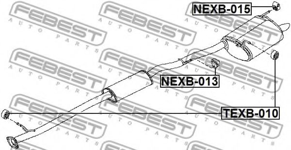 Монтажный комплект, система выпуска FEBEST NEXB-015 - Фото 1