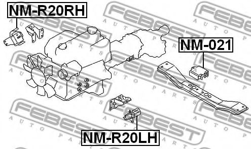 Подушка двигателя FEBEST NM-021 - Фото 1
