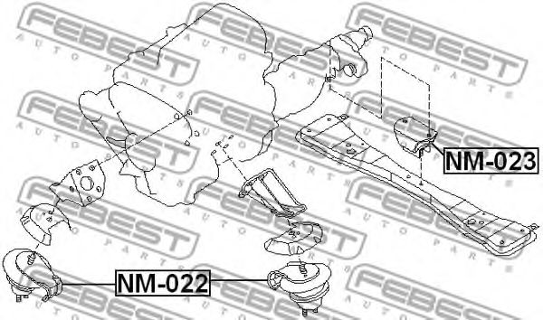 Подушка двигателя FEBEST NM-022 - Фото 1