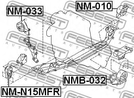 Подушка двигателя FEBEST NM-033 - Фото 1