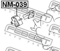 Подушка двигателя FEBEST NM-039 - Фото 1