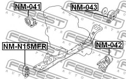 Подушка двигателя FEBEST NM-041 - Фото 1